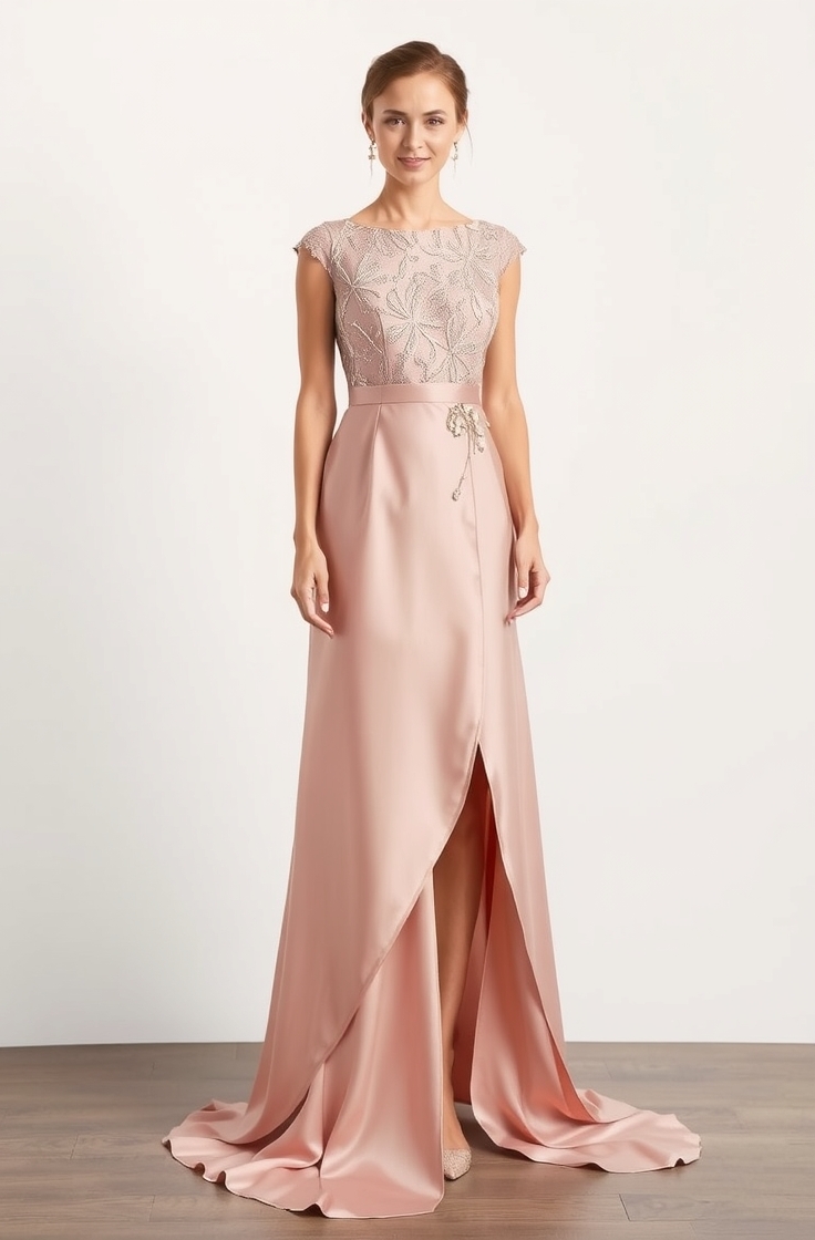 Modern High-Low Dress with Simple Embellishments