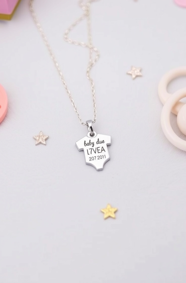Personalized Necklace with Baby’s Due Date
