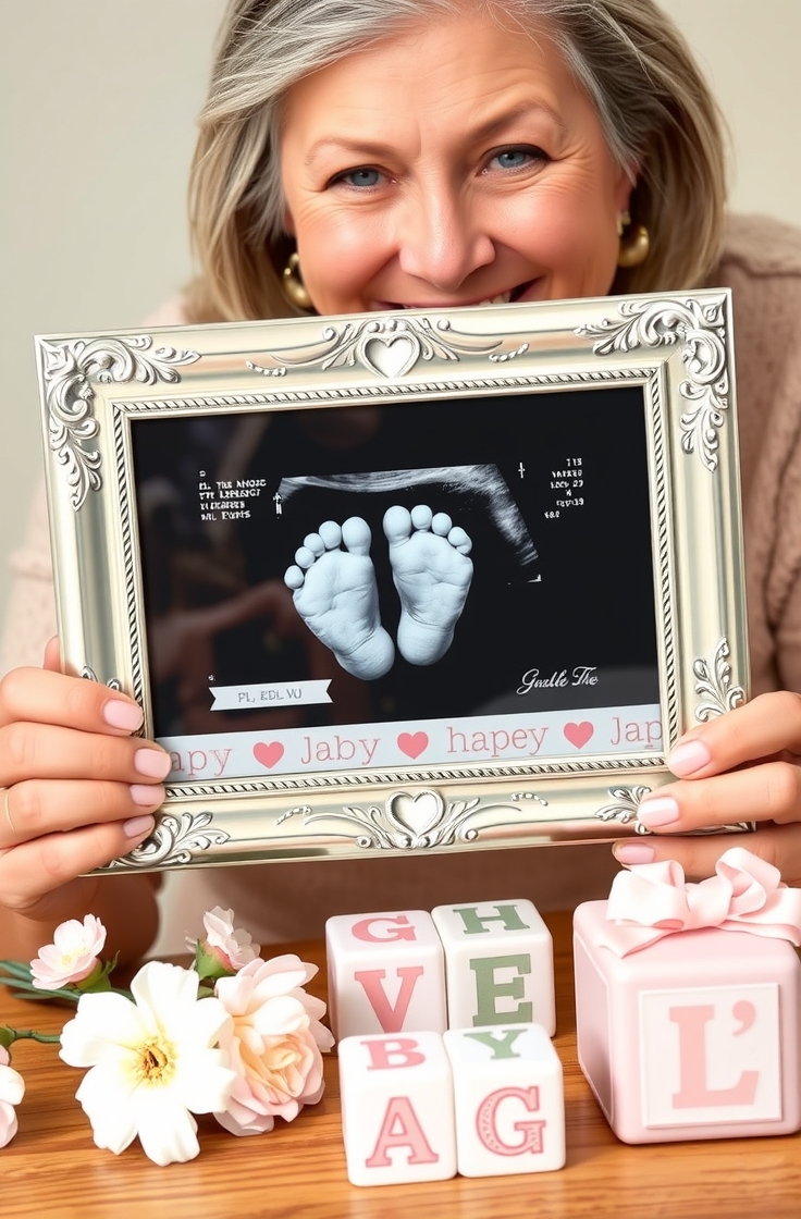 Photo Frame with Ultrasound Picture