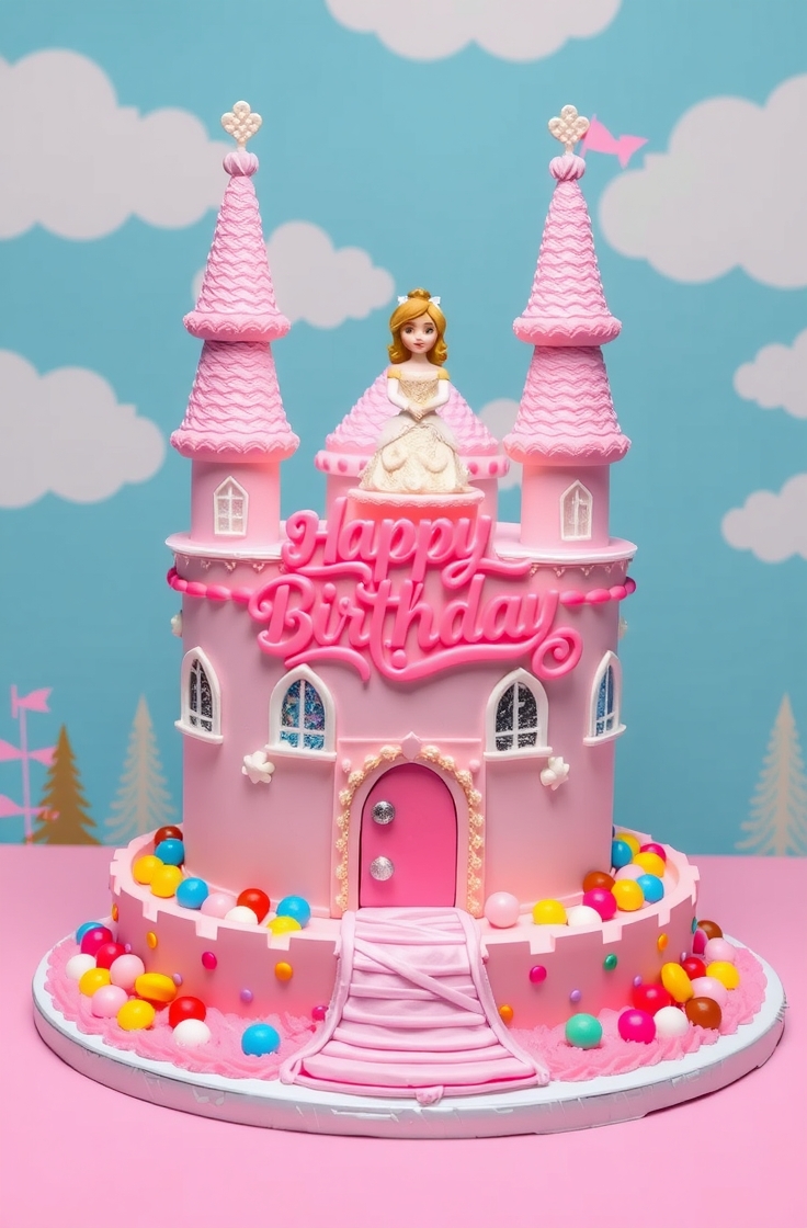 Princess Castle Cake