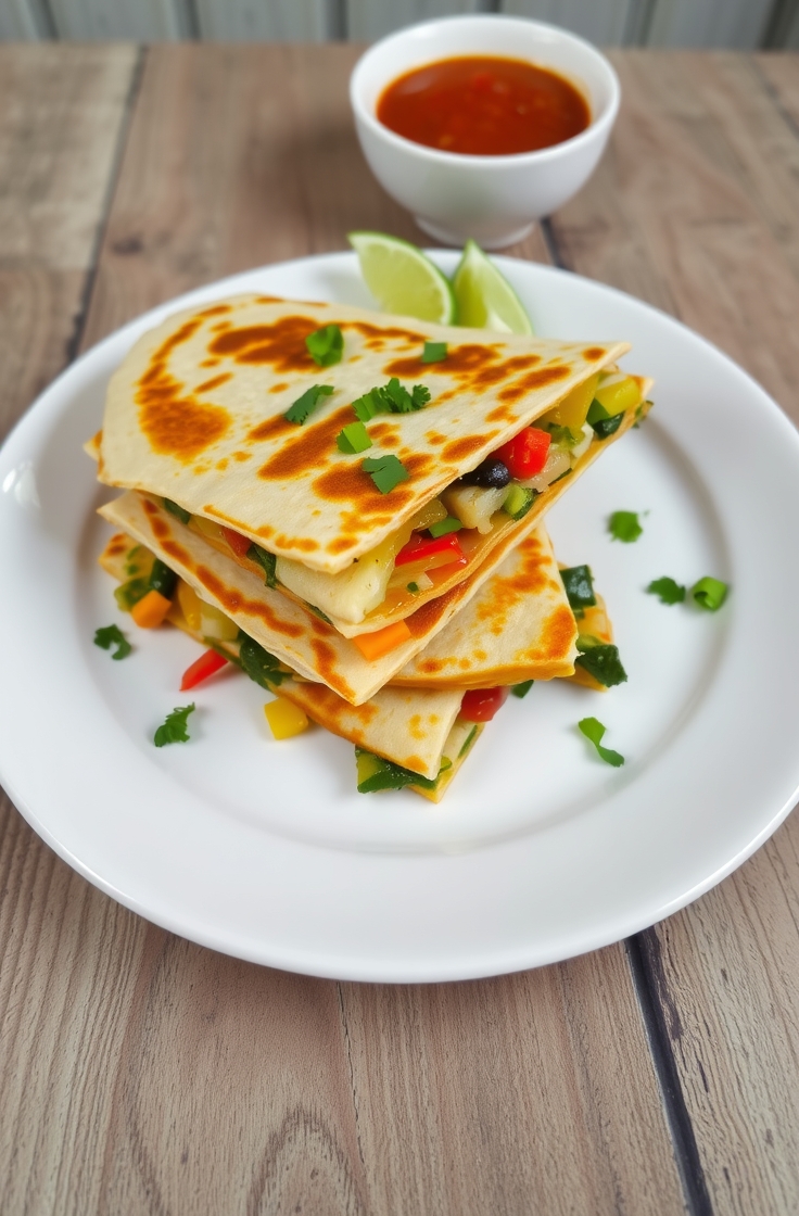 Quesadilla with Cheese and Vegetables
