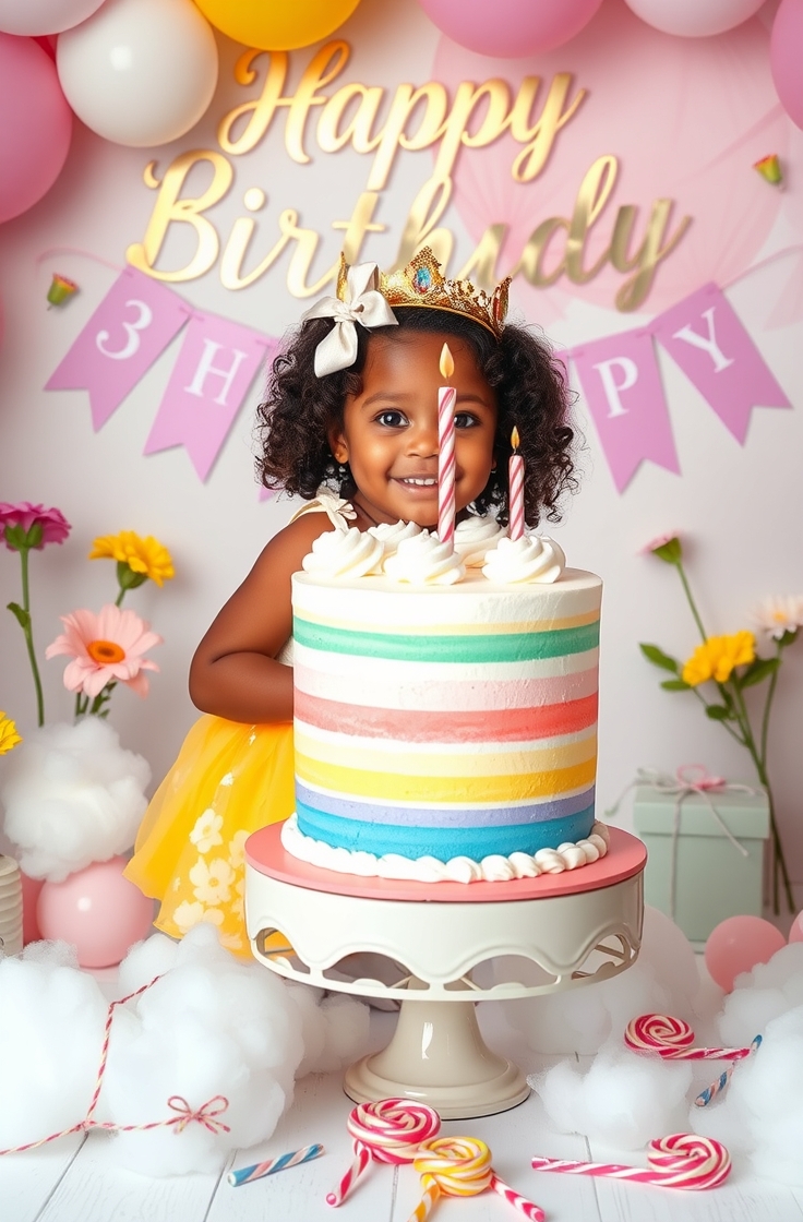 Rainbow Layer Cake