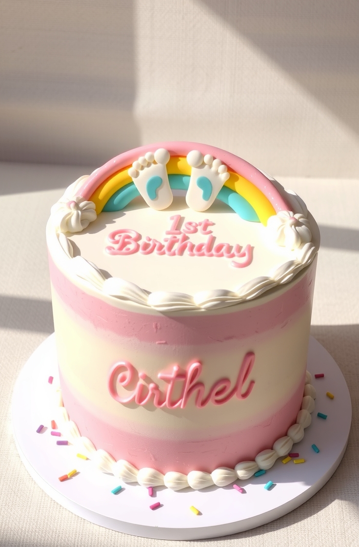 Rainbow Pastel Cake