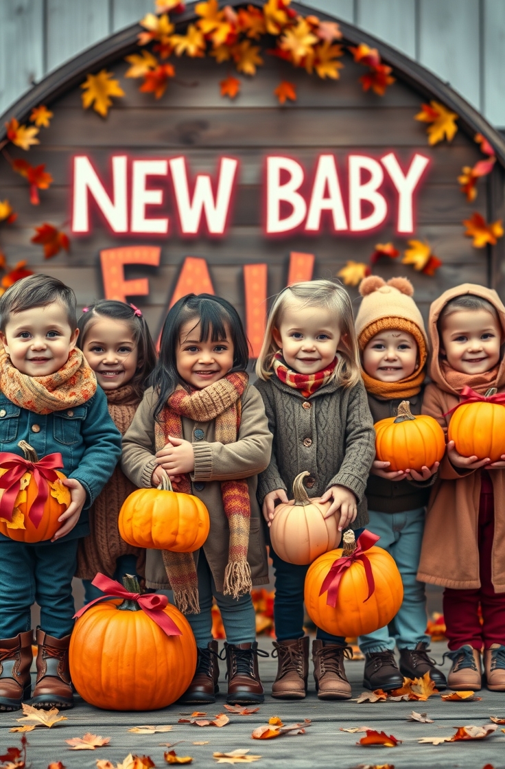 Sibling Pumpkin Line-Up