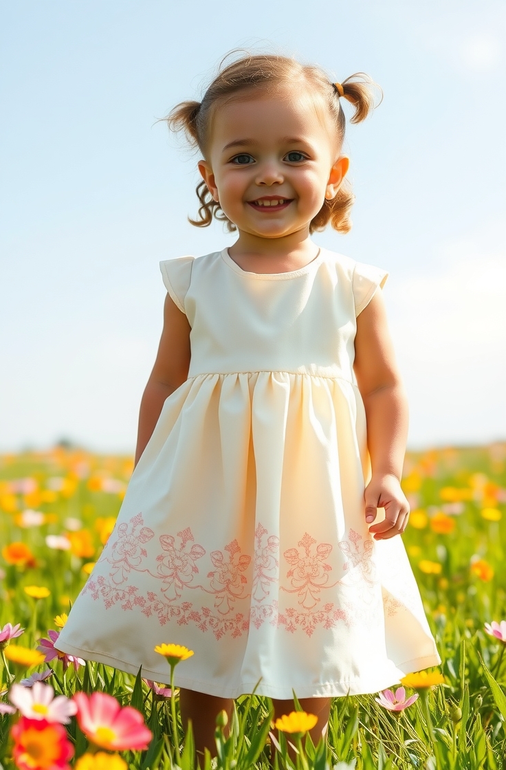 Sleeveless Cotton A-Line Frock