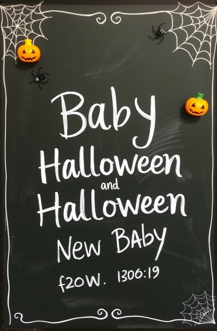 Spooky Chalkboard Announcement