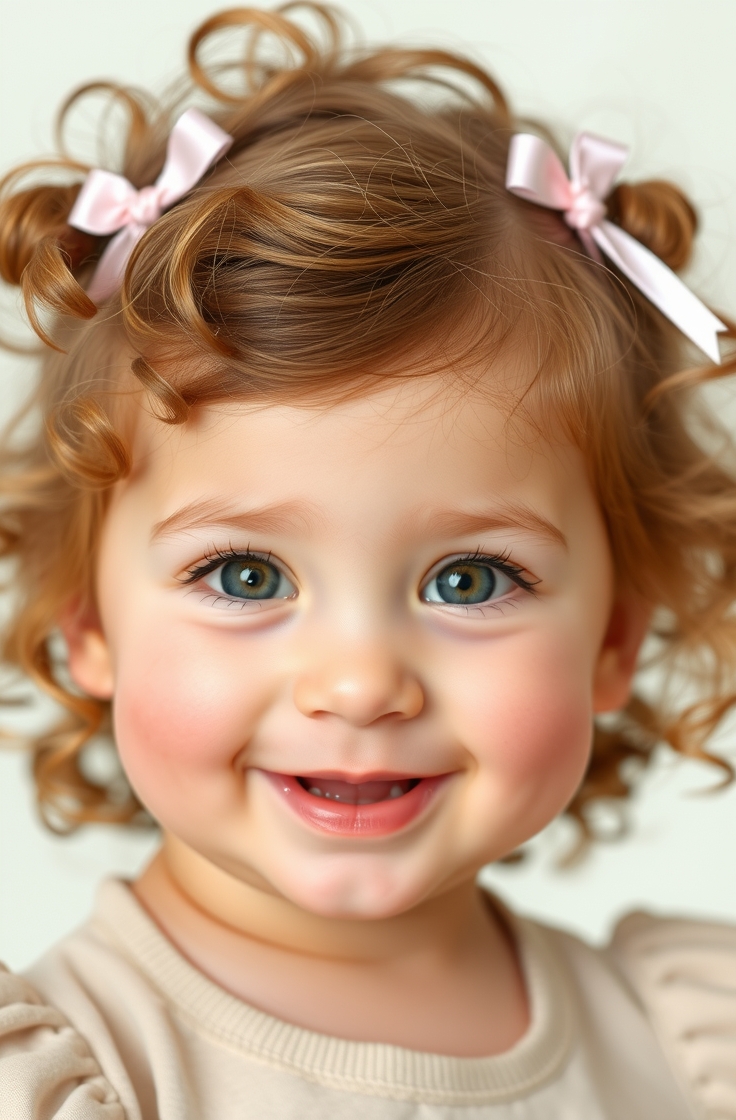 Tiny Pigtails with Soft Hair Ties