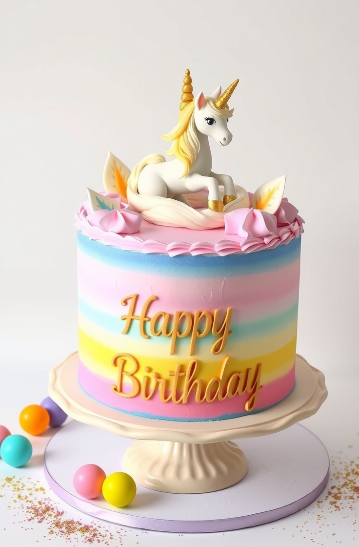 Unicorn Rainbow Cake