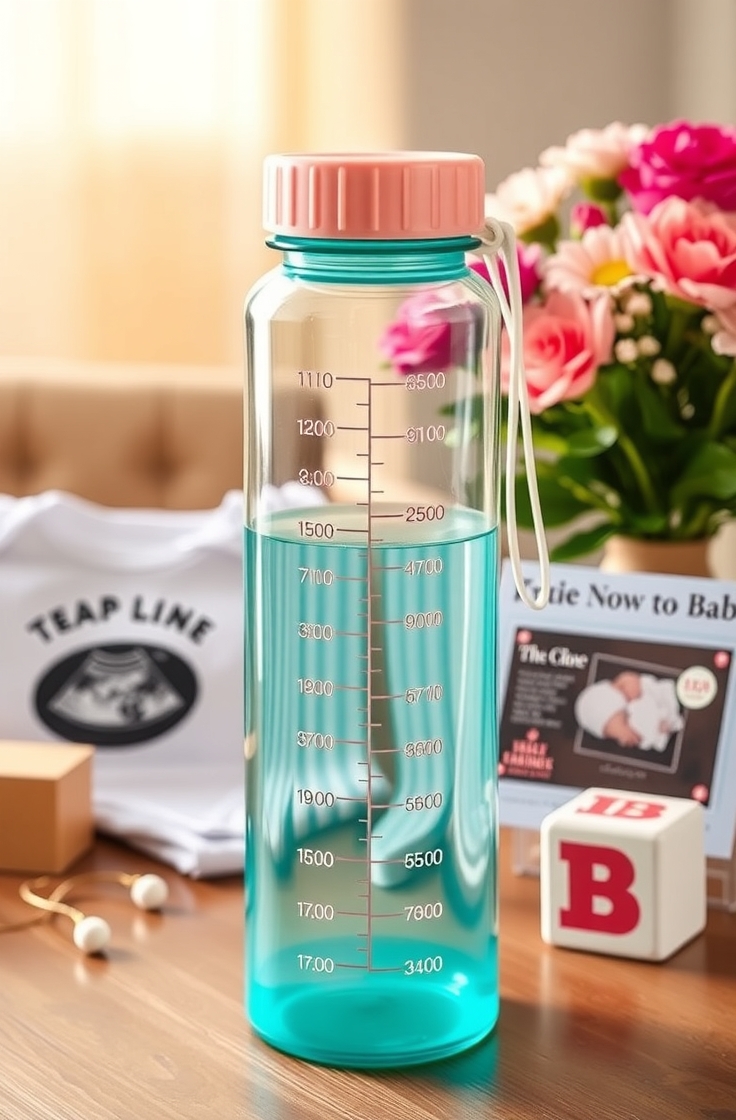 Water Bottle with Time Markers