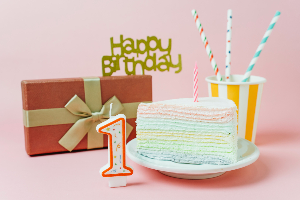 1 Year Baby Girl Birthday Cake