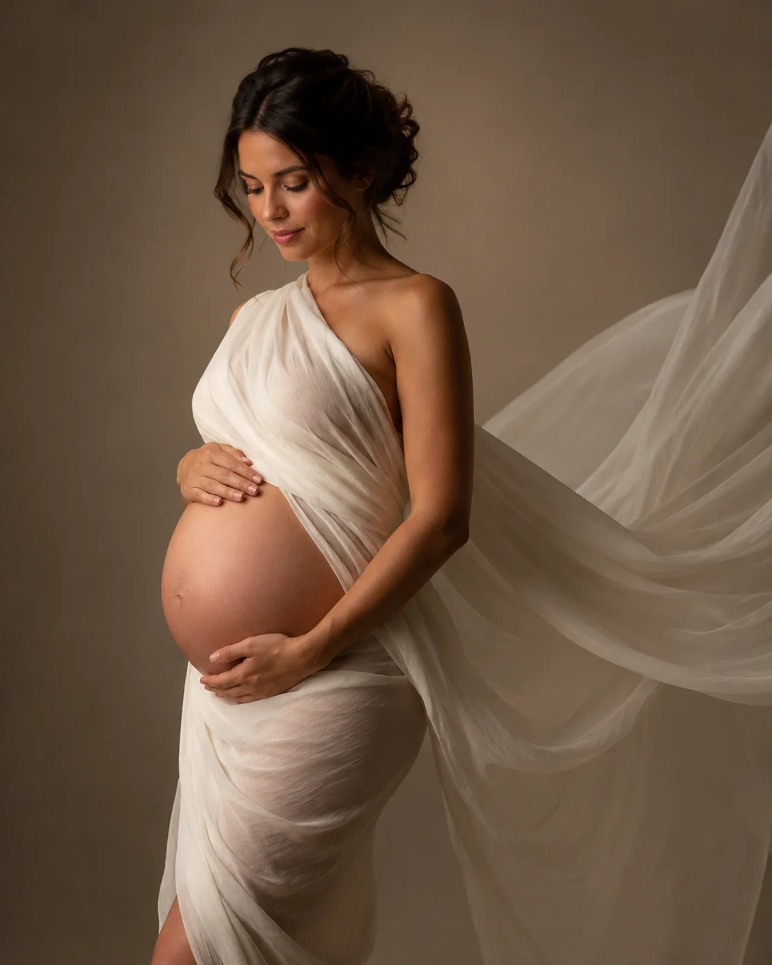 Fabric-Draped Fine-Art Portrait