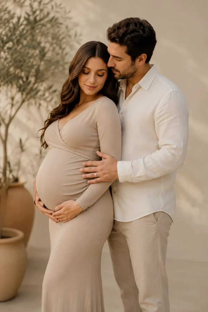 Partner Standing Slightly Behind and to the Side