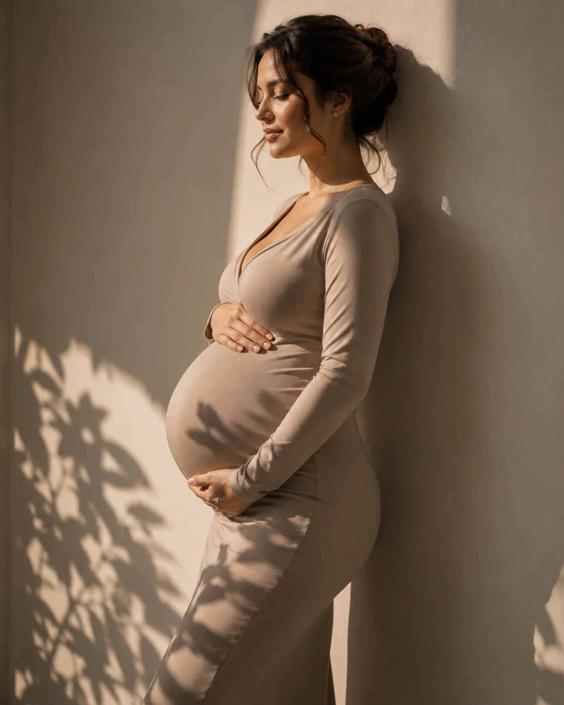 Shadow Across the Baby Bump