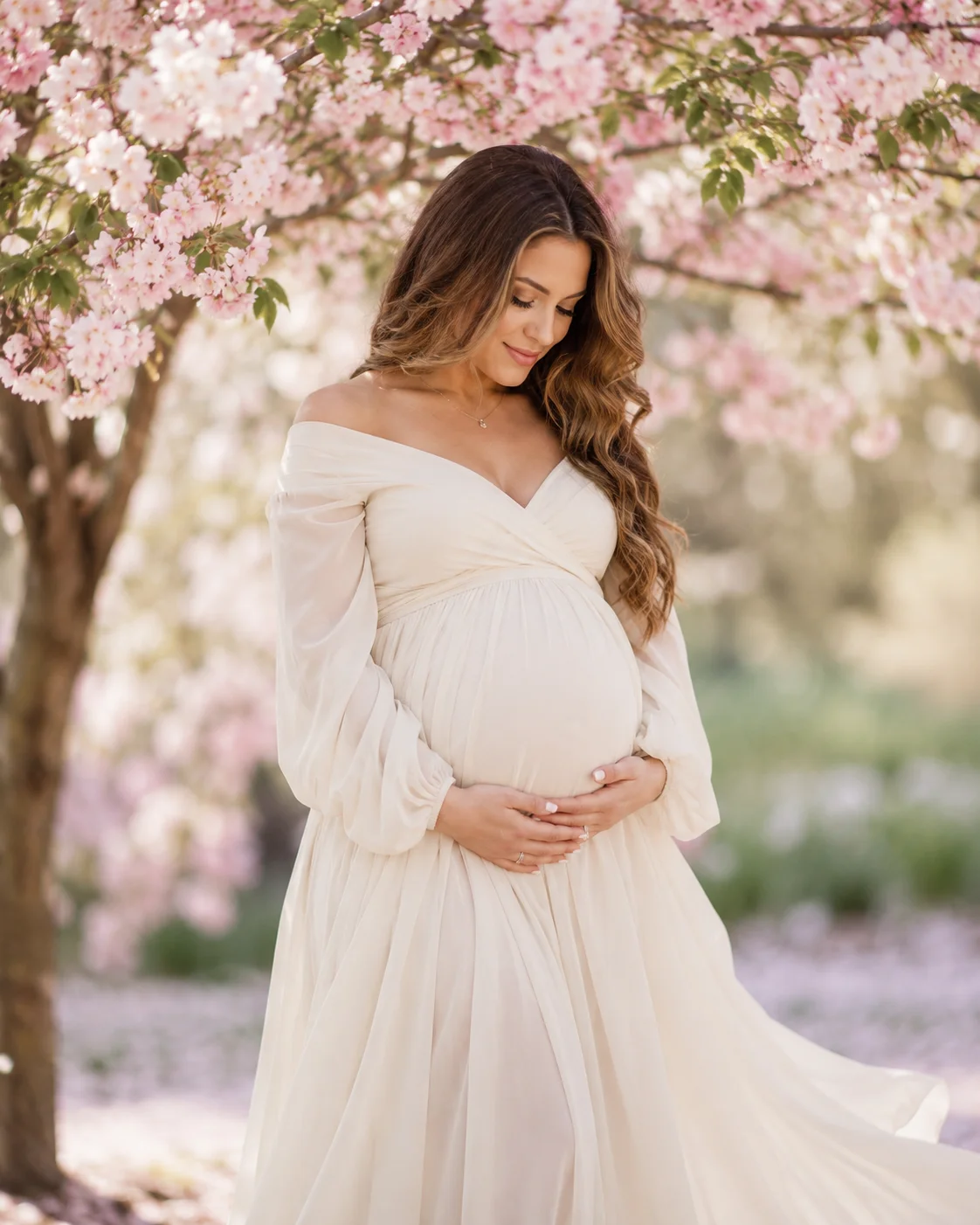 Spring Blossom Maternity Portrait