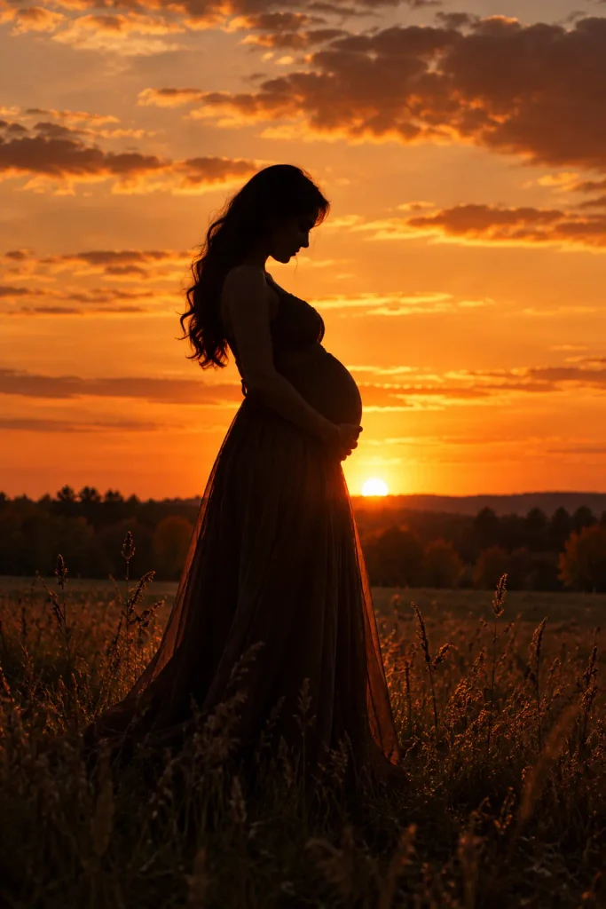 Autumn Sunset Silhouette