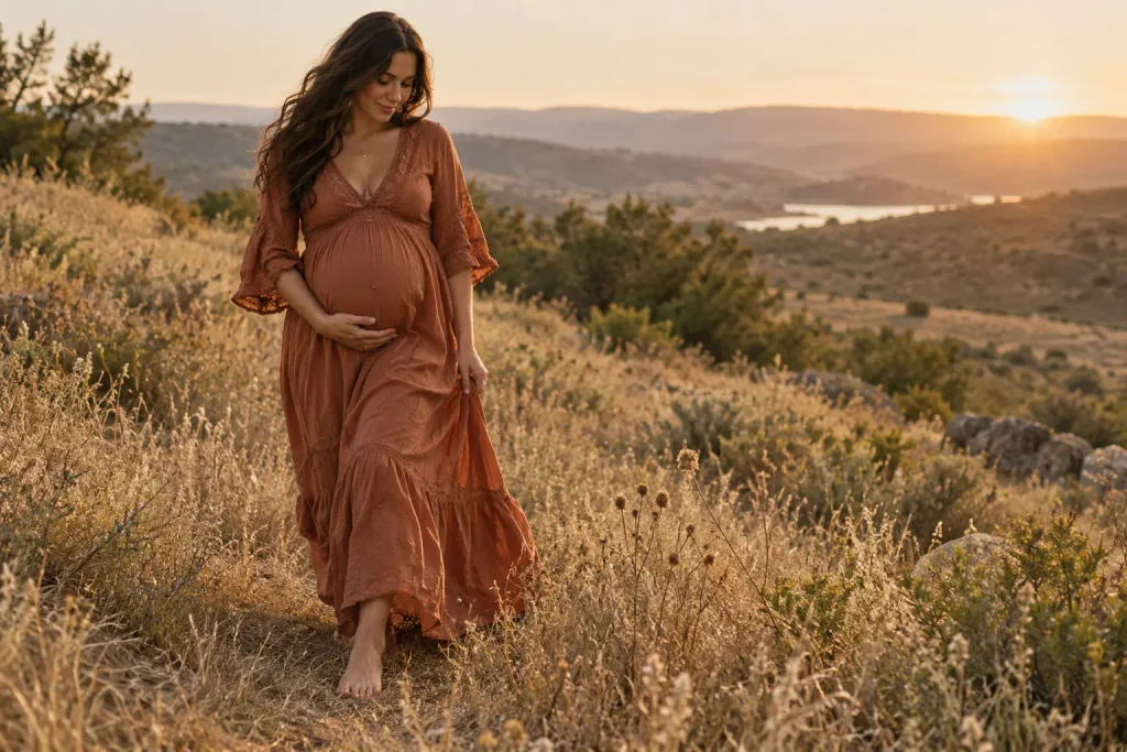 Earth-Toned Boho Maxi Dress and Crochet or Textured Dress