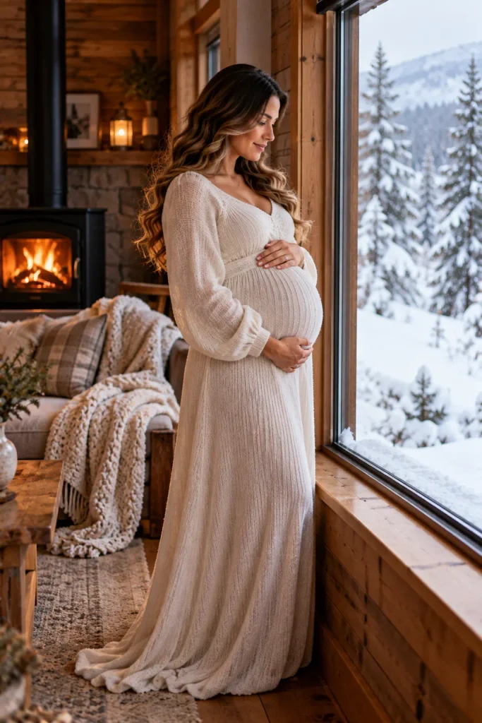 Cozy Cabin Maternity Photos