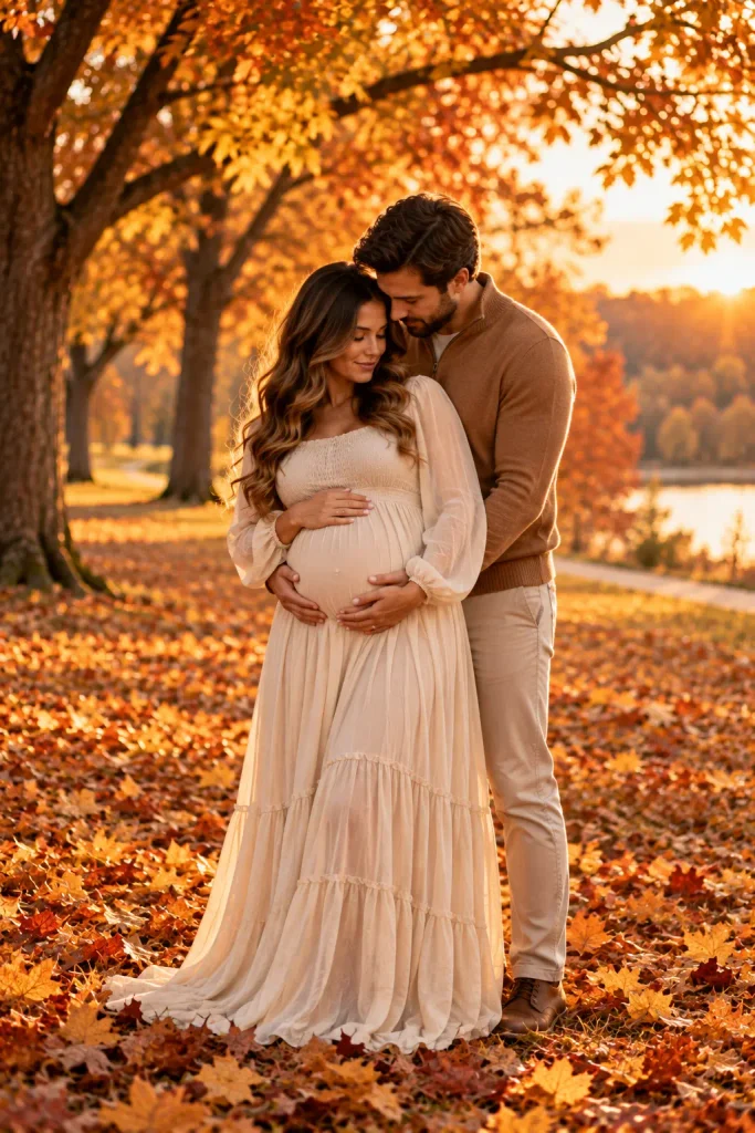 Fall Couple Maternity Photos