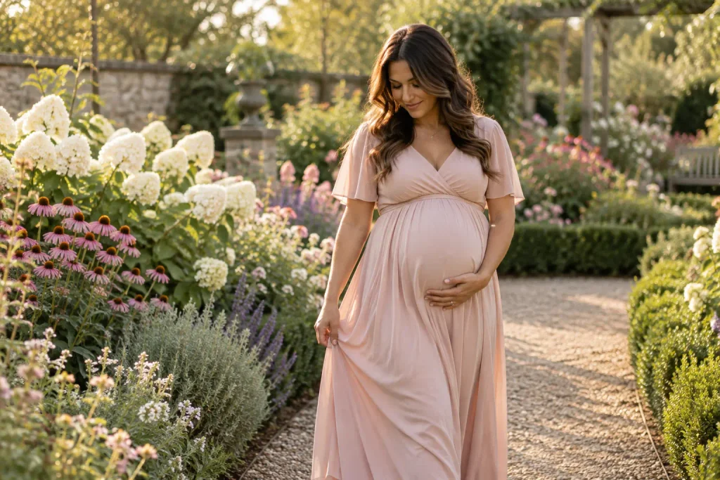 Flower Garden Maternity Photos