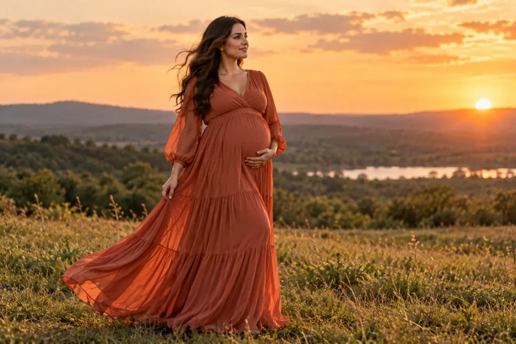 Flowing Dress in the Wind
