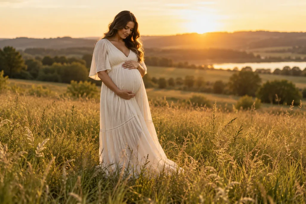 Golden Hour Meadow Photoshoot