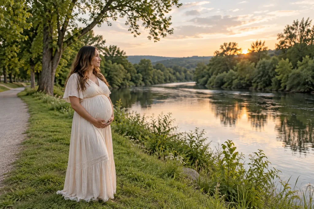 Riverside Pregnancy Photoshoot
