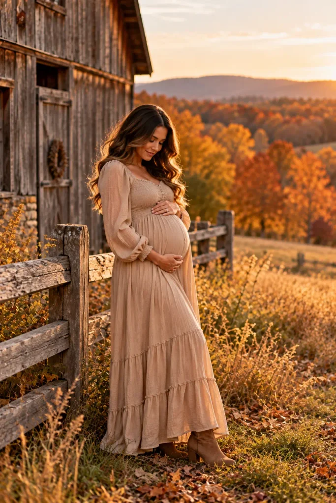 Rustic Barn Maternity Photoshoot