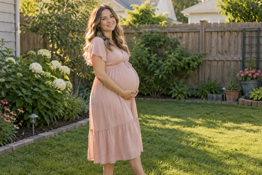 Simple Backyard Maternity Photoshoot