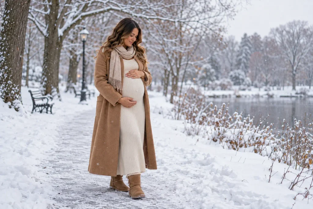 Snowy Winter Pregnancy Photos