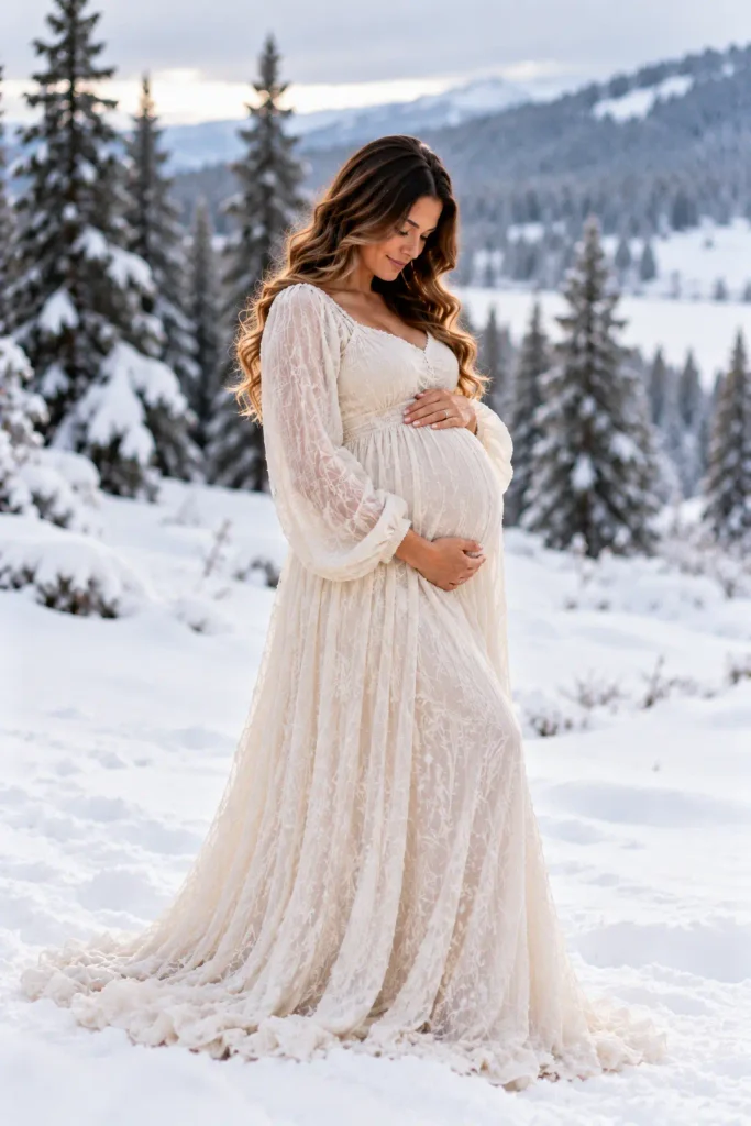White-on-White Winter Portrait